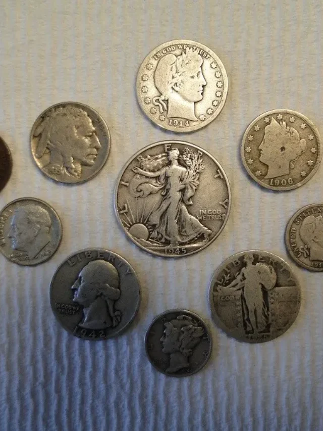 10 Old US silver coins collection