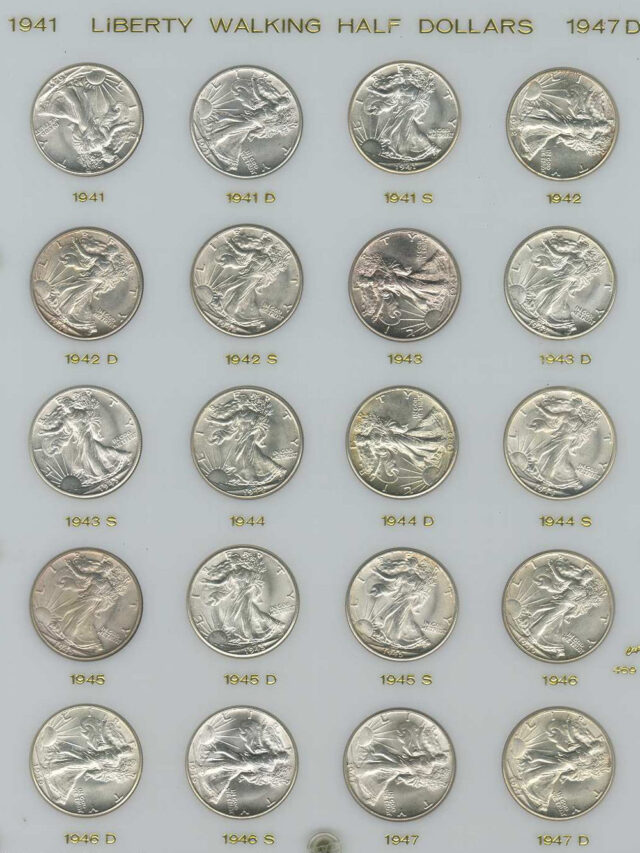 11 of the Walking Liberty Half Dollars Values